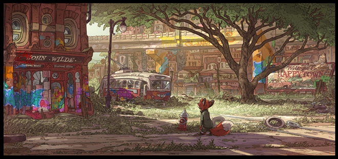 《疯狂动物城》150余张场景设计原画手稿曝光,张张惊艳!