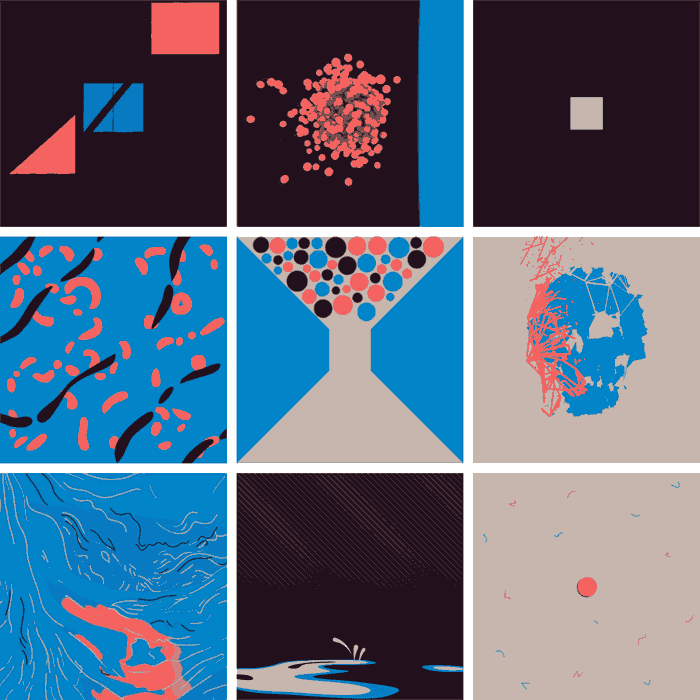 365天128位设计师28张九宫格gif动画简直太有魔性了