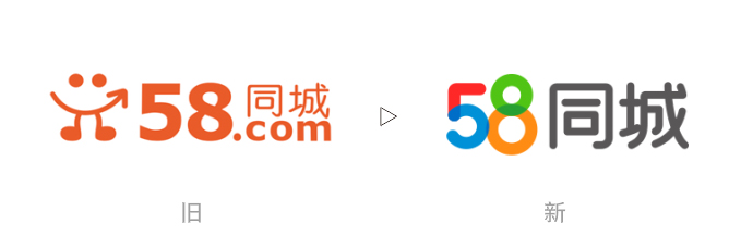 5月8号刚刚更换logo的58同城,看配色和乐视是不是很像,"58"由l/o/c/o