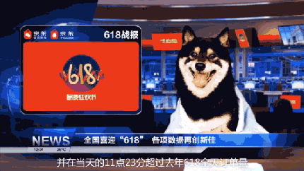 京东618 战报数据用一只狗来做主播,这是恶搞吗?