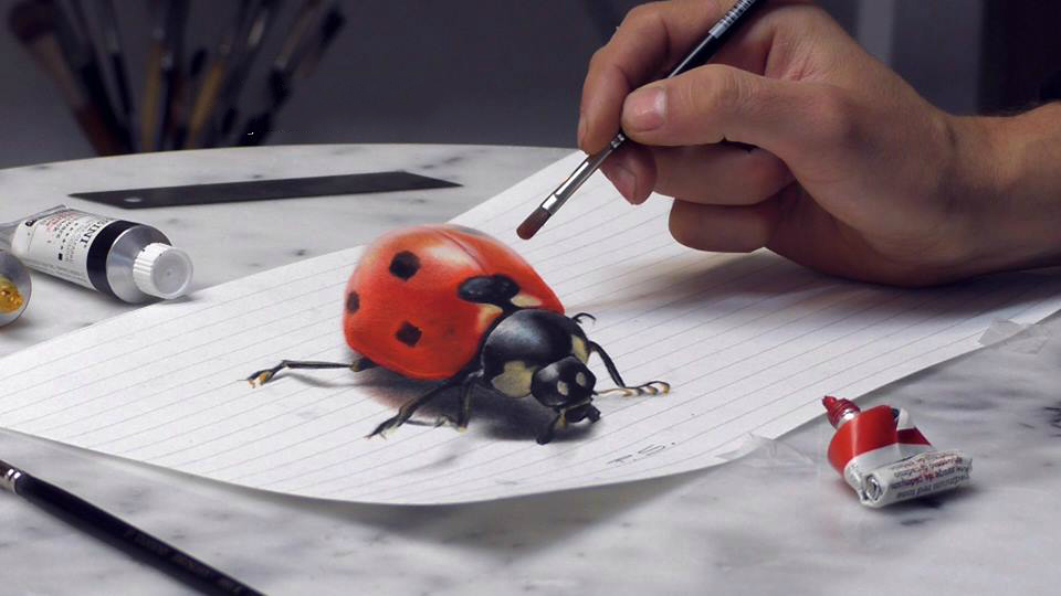 35 岁的 Stefan Pabst,是一位 3D 立体绘画的天