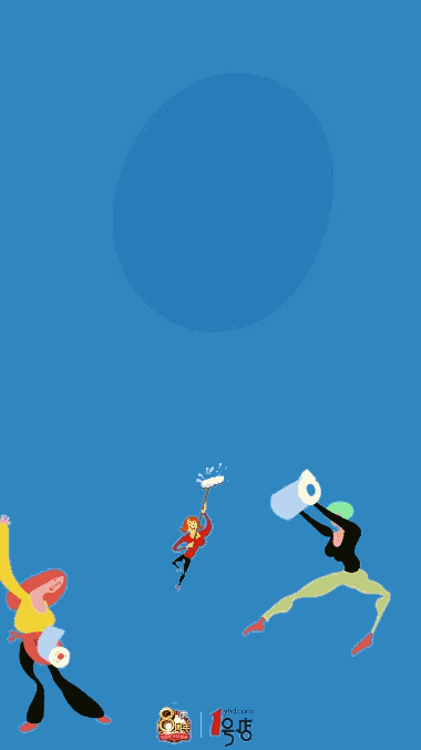 这波海报gif用最简单直接的口语方式,号召你:1号店8周年庆,各类好物