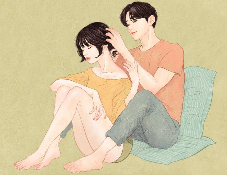 插画师zipcy笔下一组情侣之间甜腻腻的日常,让人心跳加快