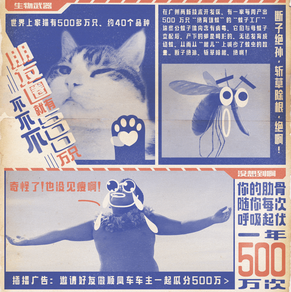 为了送你五百万滴滴顺风路边社出了一组超有趣gif