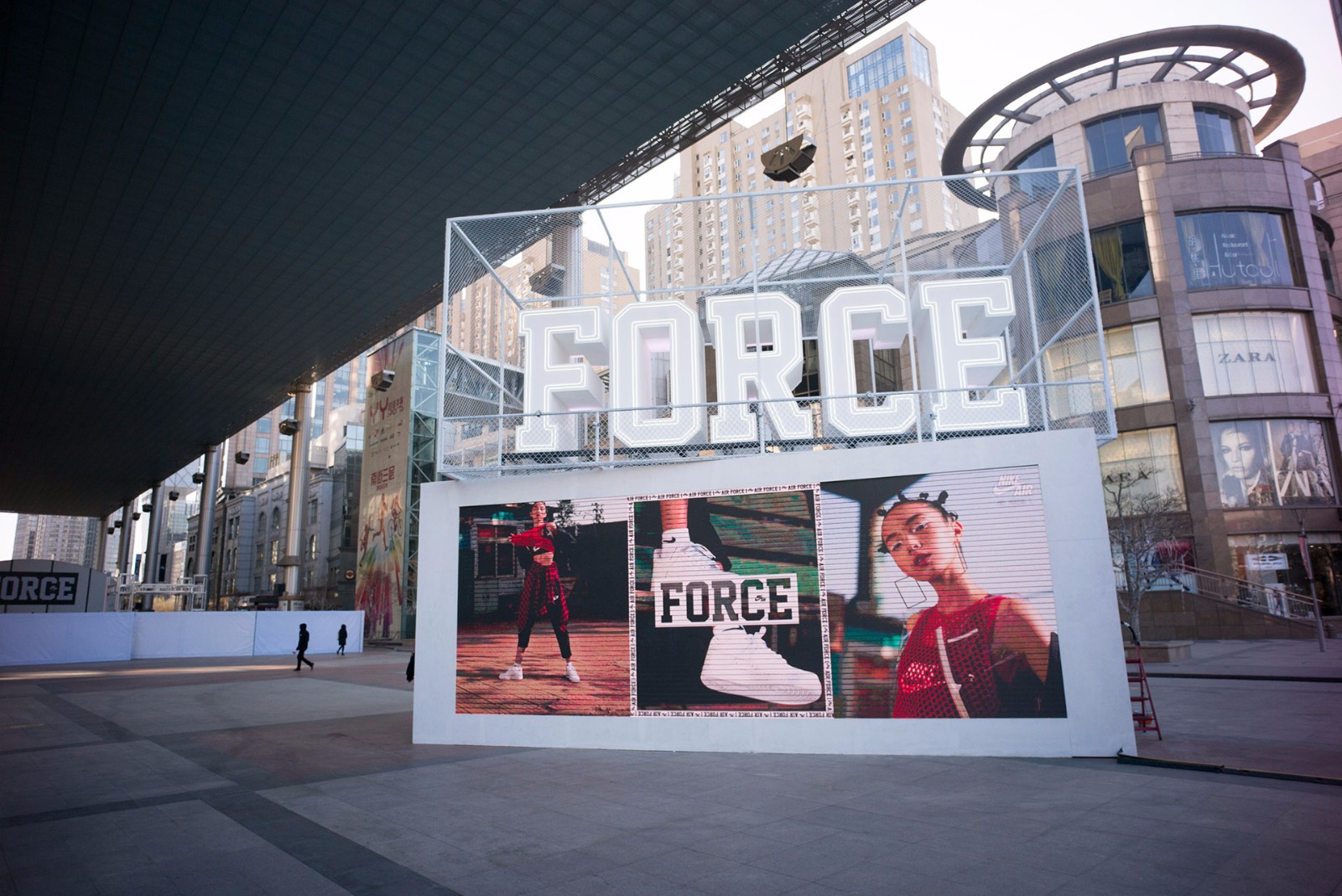 nike"projection mapping 线下装置,愿force与你同行!