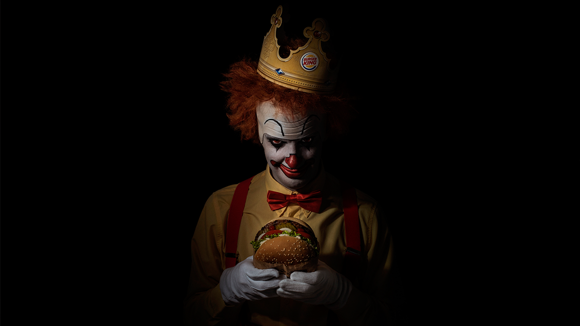 万圣节汉堡王举办了一场可怕的小丑之夜