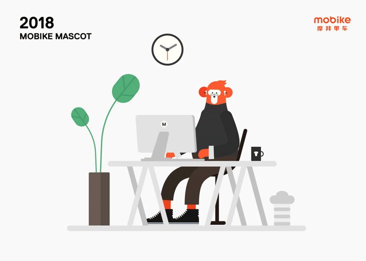 摩拜单车吉祥物来啦:梦想家小伟&思考者大卫