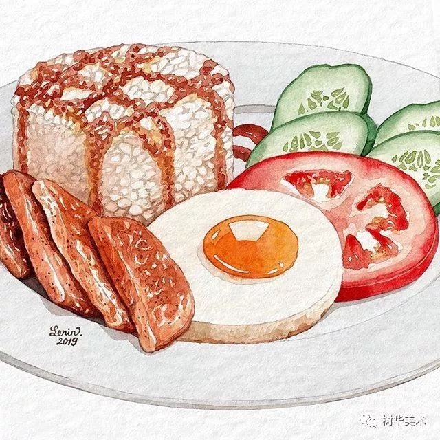 这位越南插画大神笔下的水彩美食,让人超有食欲!
