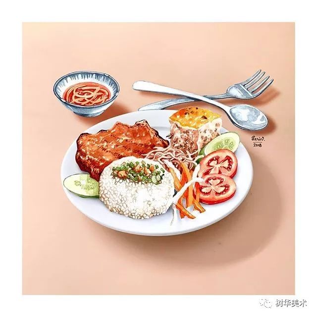 这位越南插画大神笔下的水彩美食,让人超有食欲!