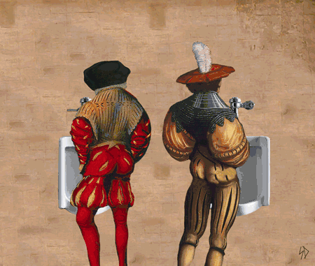 一些人认为他的创作是在玷污世界名作,但也正因为这些富有创意的幽默