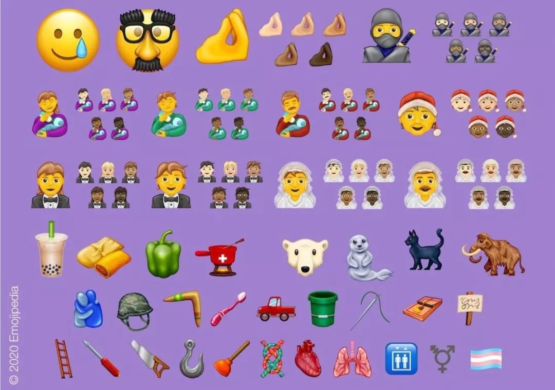 全新的117个emoji表情诞生!"笑中含泪"太适合设计师了