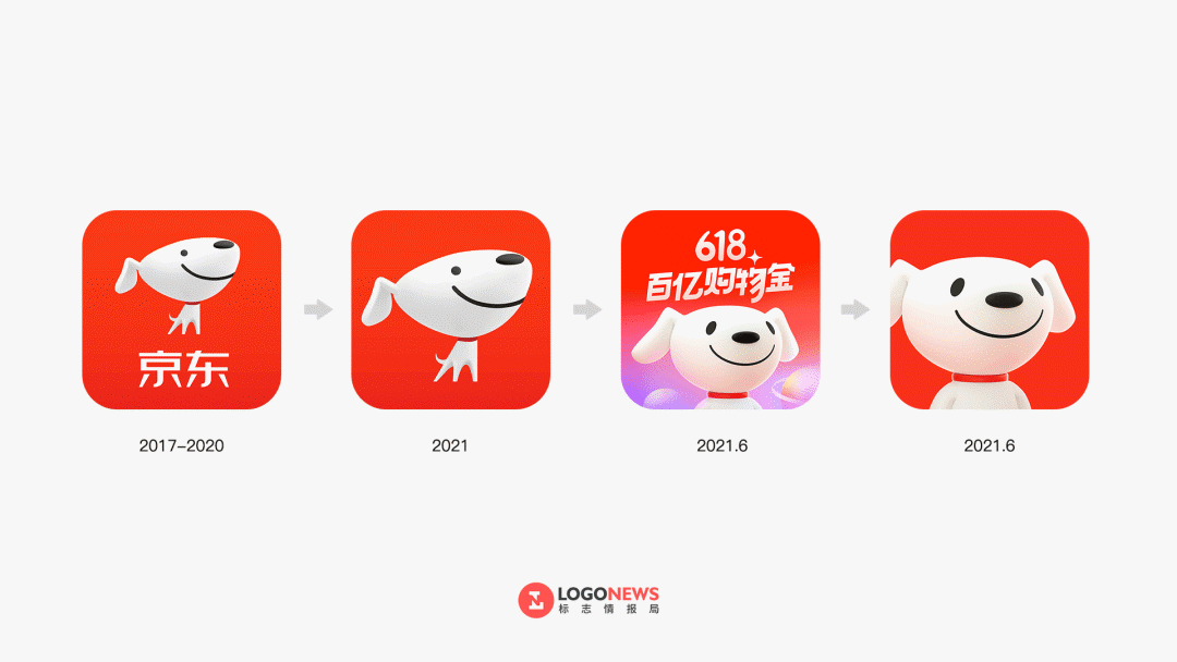 京东 app 图标变化2018年的 3d 版「joy」其实京东从2018年开始就将