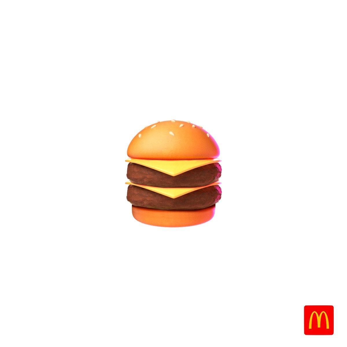 推出3 款新 emoji 之外,麦当劳居然用它们画汉堡!