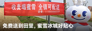 免費送到田里，蜜雪冰城好貼心