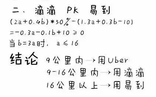 一道中学数学应用题，让所有打车软件的营销狗都跪了