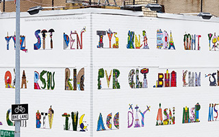 达美航空将133条航线目的地,绘成了一座“插画之墙”