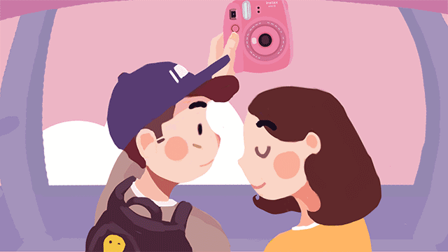 instaxGIF海報，因為有你沿途都是風景