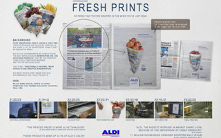 Aldi：报纸是新鲜的，食物也是新鲜的，用报纸装的食物才最新鲜