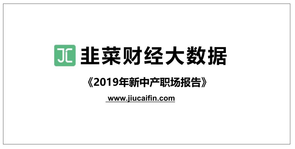 韭菜财经大数据：《2019年新中产职场报告》