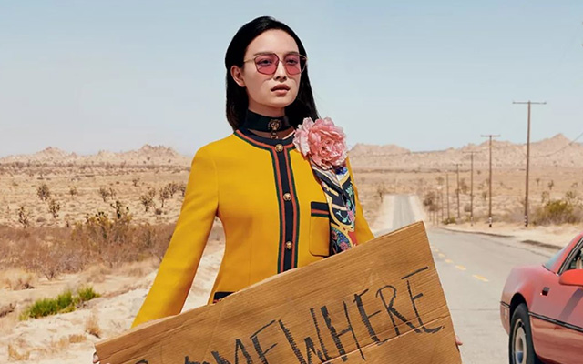 GUCCI 2019春夏眼镜广告大片：倪妮的一个人旅行