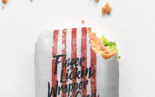 肯德基：舔舔手指，吃掉包装纸！