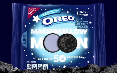 纪念登月50周年，奥利奥推出会发光的「棉花糖月亮」饼干