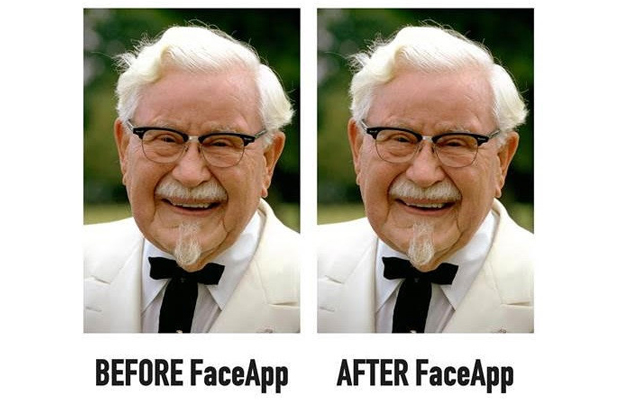 肯德基借势营销：用了“换脸变老”FaceApp，老爷爷却一点没变