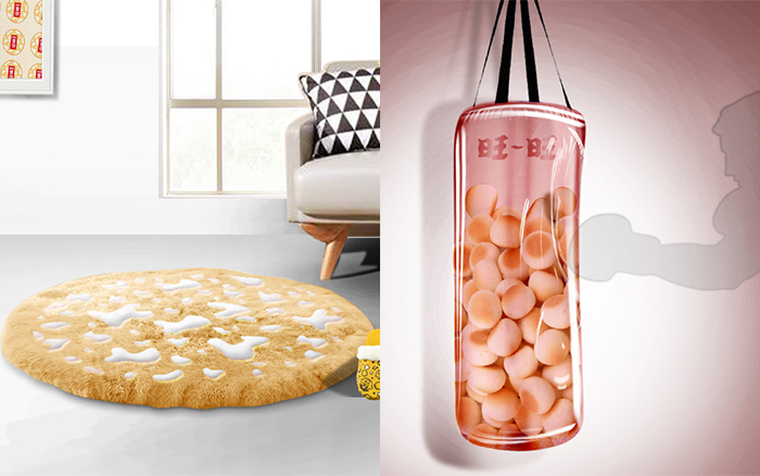 大雪饼地毯、小馒头沙袋…旺仔家具第二波来了！