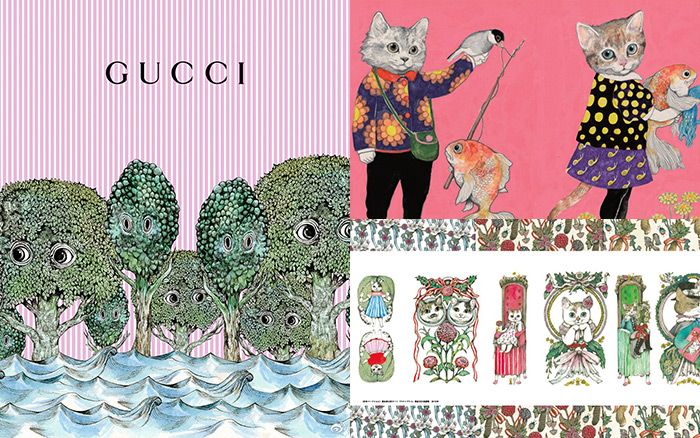 被 GUCCI 选中的日本另类插画家，作品真是“怪”好看！