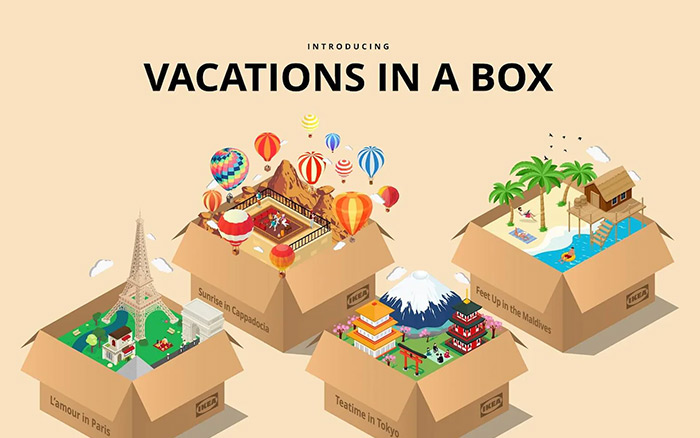 疫情之下没法出国旅游？宜家把景点打包寄给你