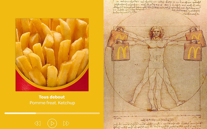 50张法国麦当劳平面广告，脑洞大开，汉堡薯条被玩坏了