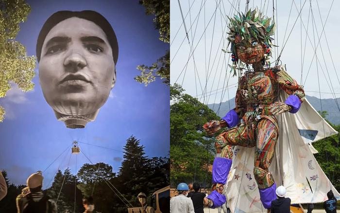东京奥运前夕，惊现“木偶”“飞头”街头决战，吓坏民众！