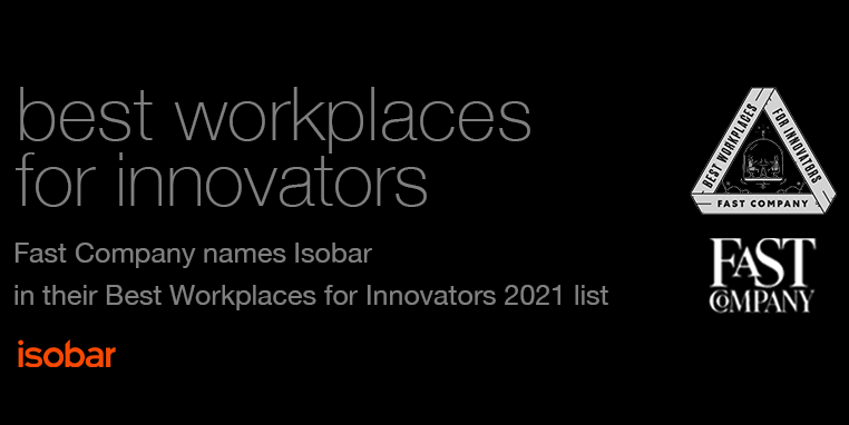 Isobar named Best Workplaces for Innovators by Fast Company