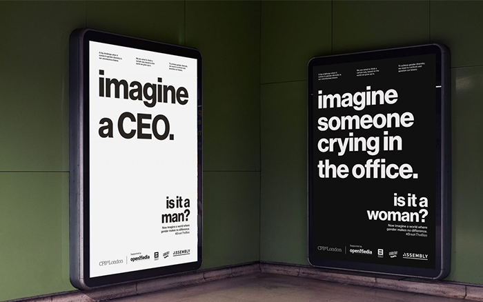 英国反性别偏见海报：想象一个CEO，是位男性吧？