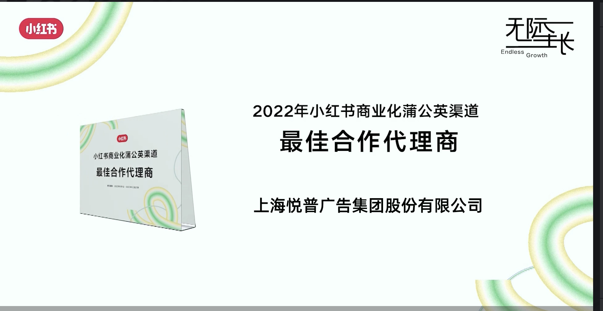 悦普集团｜荣获小红书2022年度「最佳合作代理商」和2021年度「最具突破合作伙伴」！