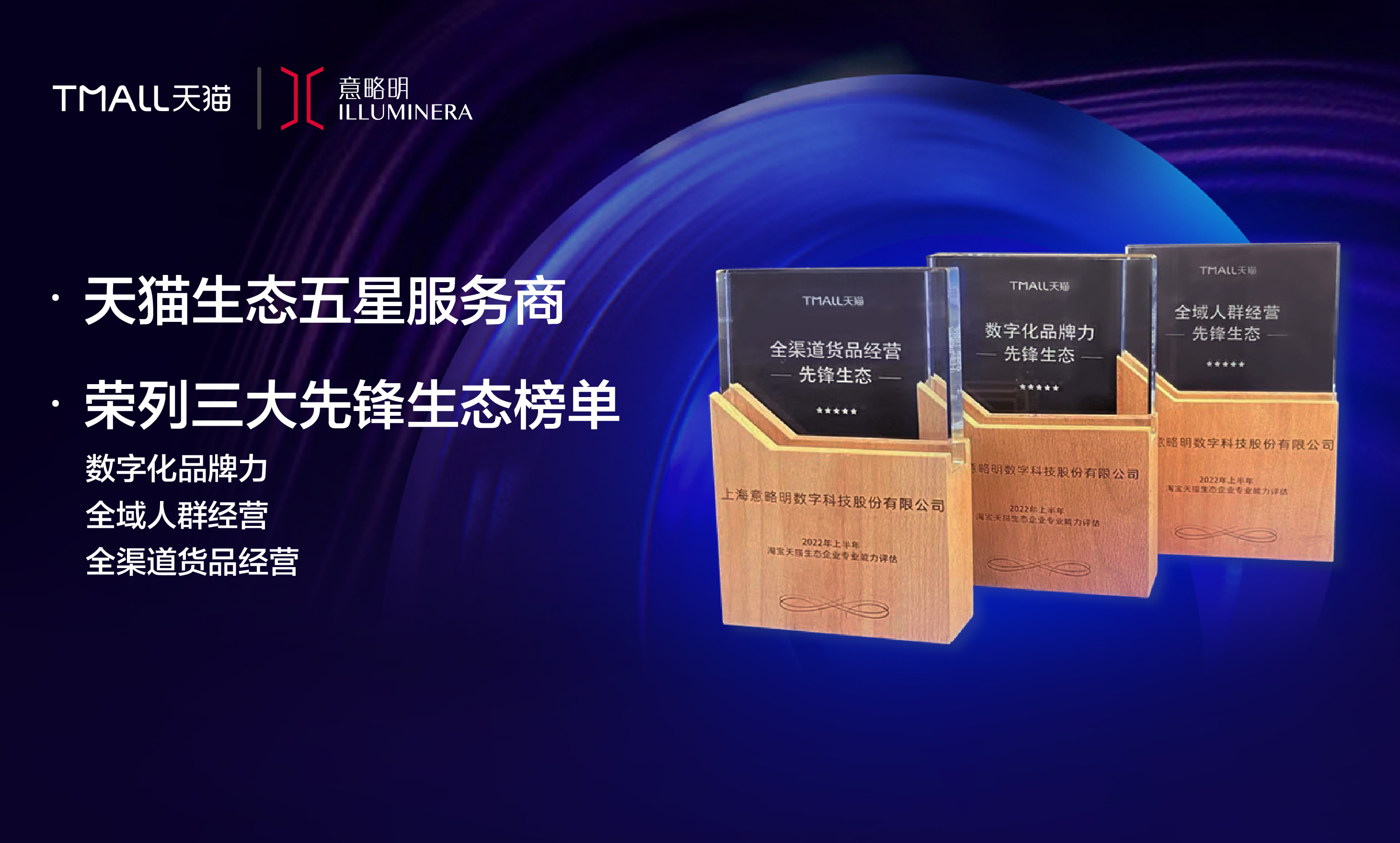意略明榮獲天貓生態五星服務商，榮列三大專業能力先鋒生態榜