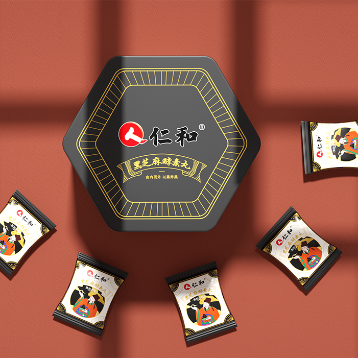 仁和黑芝麻酵素丸包装设计-圣智扬包装设计