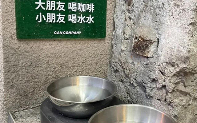 上海咖啡馆门口，最近流行放“水碗”