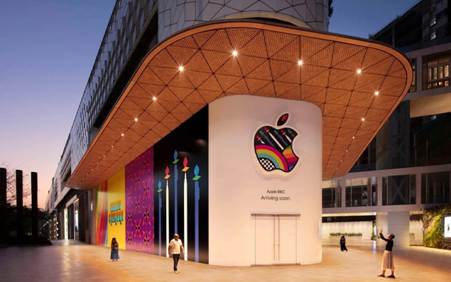 终于来了！苹果在印度首家零售店Logo亮相