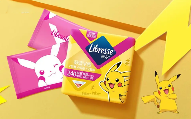 Libresse薇尔×宝可梦联名款包装：跳出口袋不隐藏