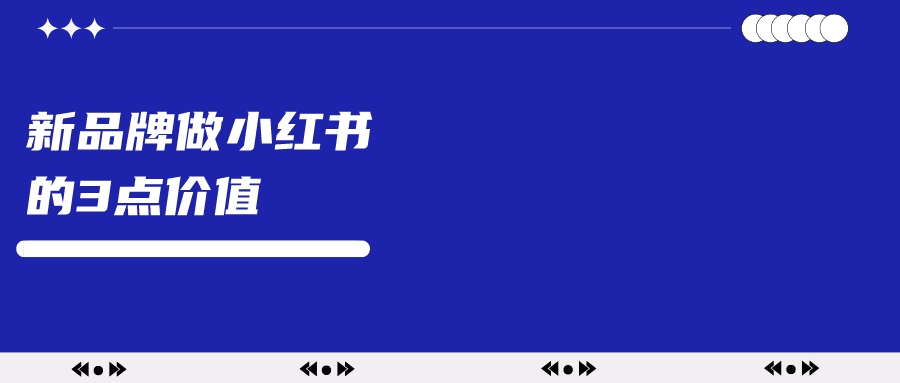 新品牌做小红书的3点价值