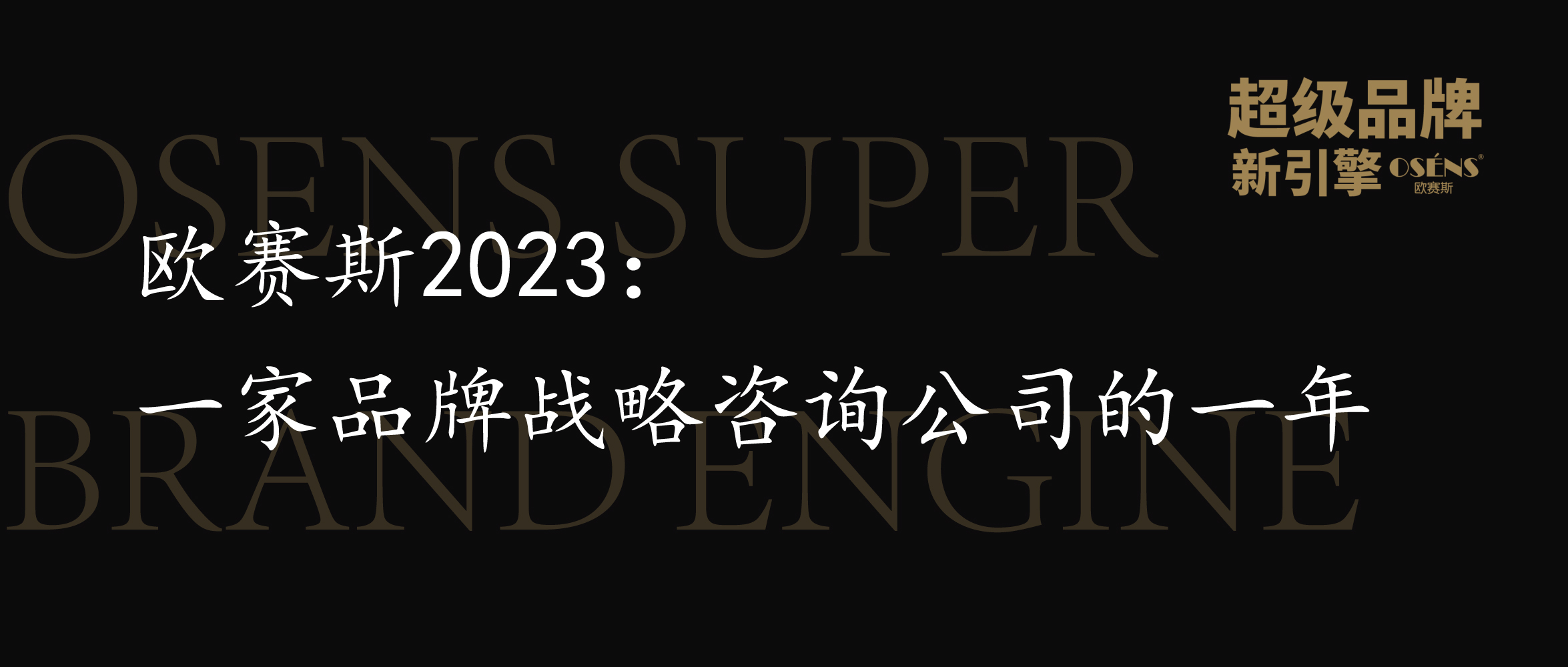 欧赛斯2023：一家品牌战略咨询公司的一年