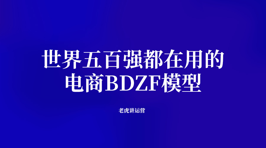 世界五百强都在用的：电商BDZF模型