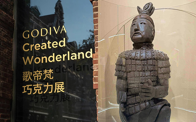 GODIVA歌帝梵巧克力雕塑展，美绝中国风