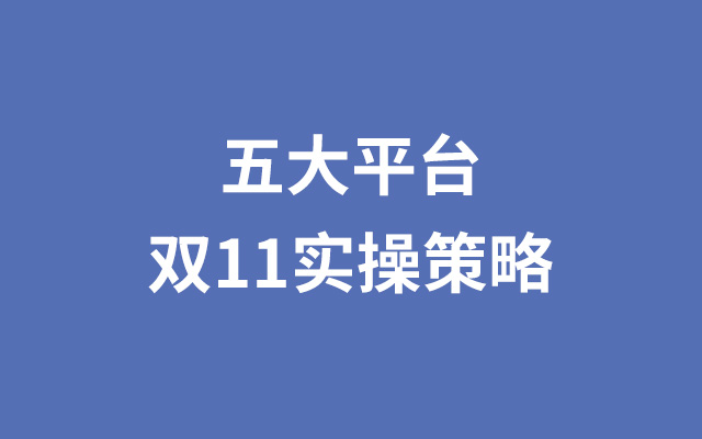 双11实操，一些流量策略的思路与建议