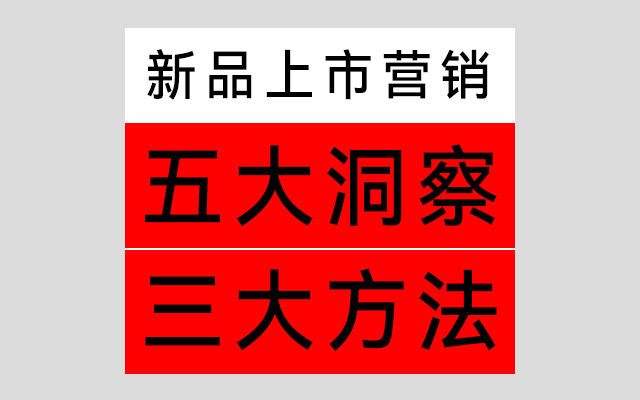 总结整理：新品上市营销必看，五大洞察，三大方法