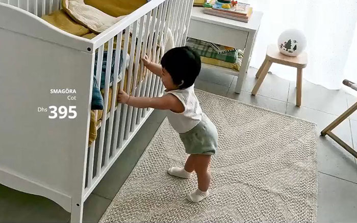阿聯酋宜家：支持寶寶們搖搖晃晃的第一步