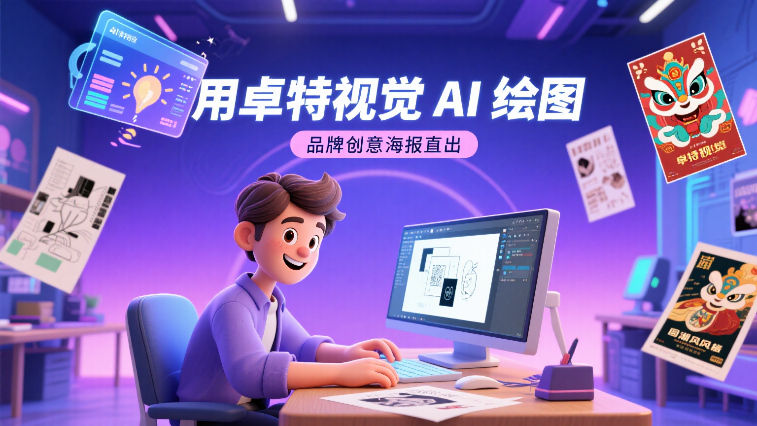 依舊三步，AI海報(bào)直出拆解案例（實(shí)戰(zhàn)篇）- AIGC應(yīng)用指南 - 卓特視覺(jué)