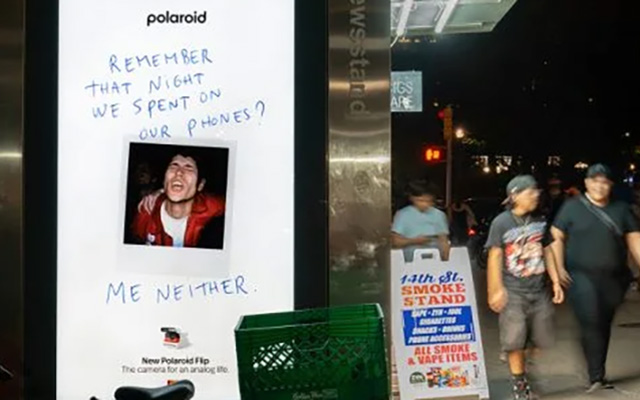 宝丽来海报：还记得埋头玩手机的夜晚吗？我也不记得了