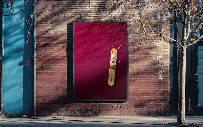 哈根达斯极简海报:好吃到只剩木棍